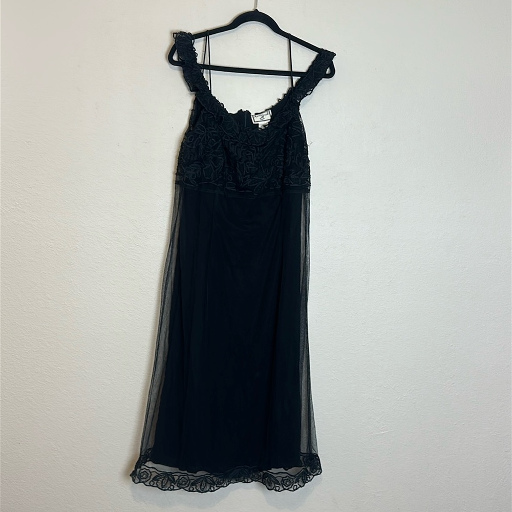 Vintage April Cornell Dress Black Cottagecore Lace Dress Size Large‎